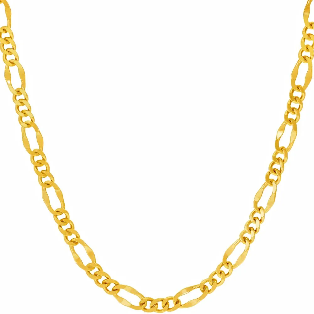 4.5mm Rounded Figaro Chain Necklace