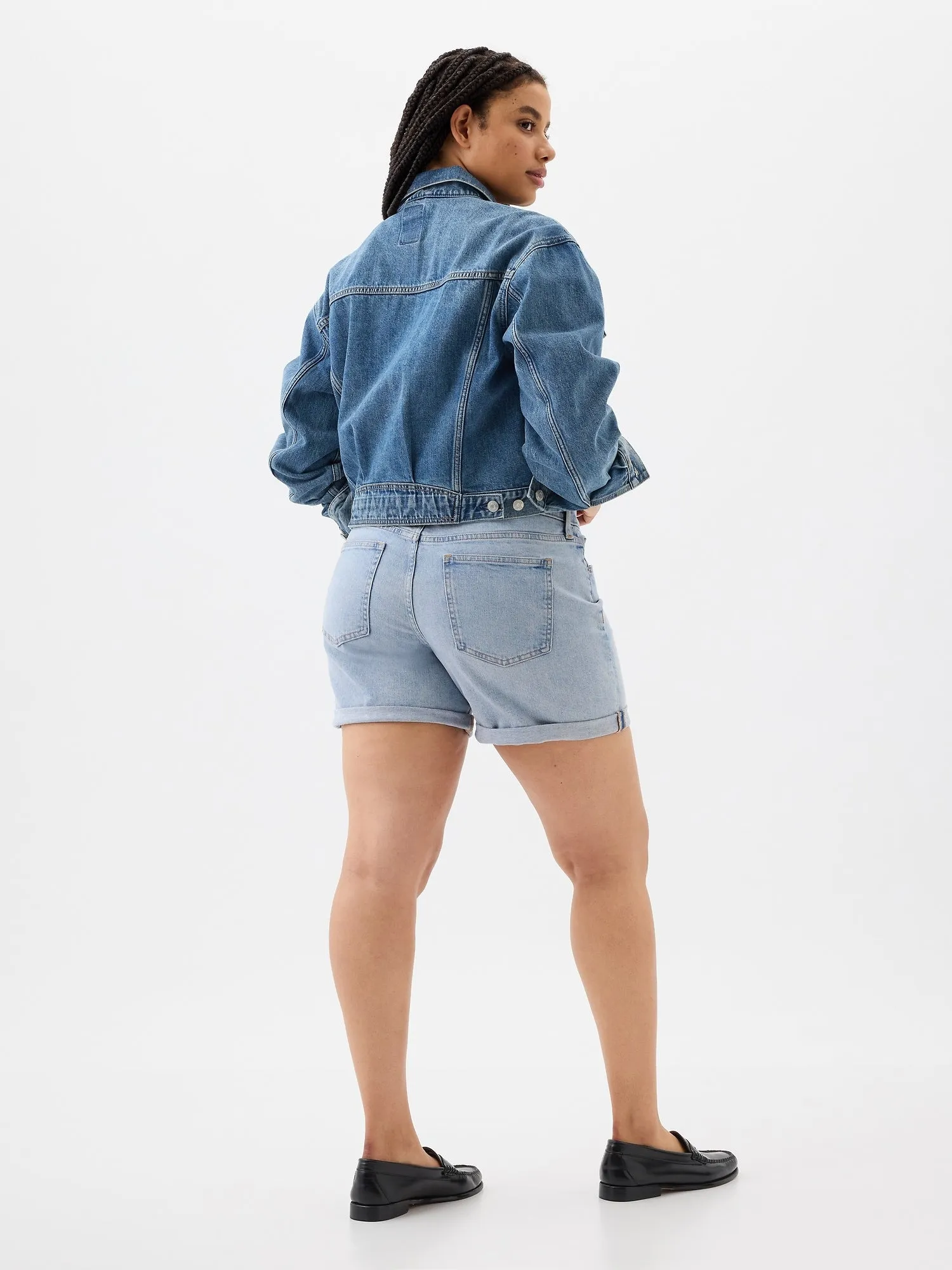 5" Mid Rise Denim Shorts