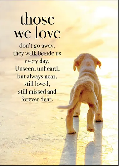 Affirmations Card - Those we love don't go away