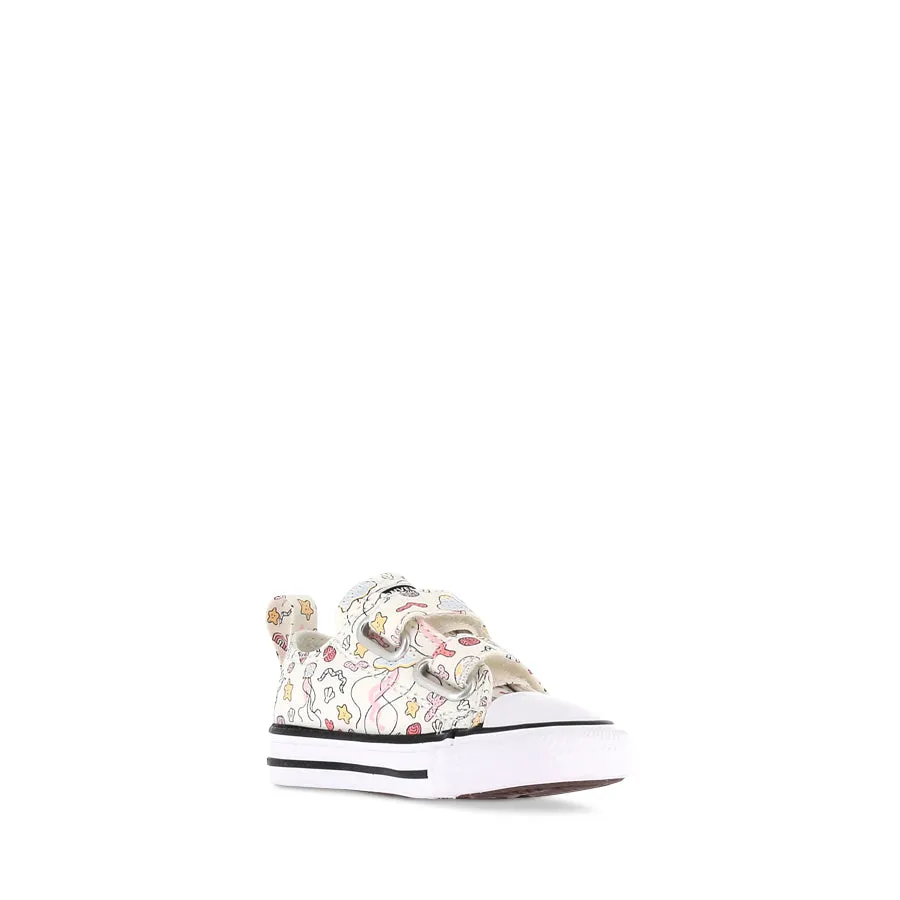 ALL STAR LOW INFANT 2V MAJESTIC MERMAIDS - VINTAGE WHITE/SUNRISE PINK/AQUA MIST