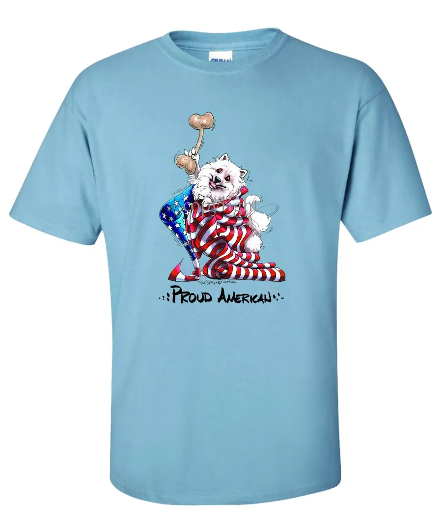 American Eskimo Dog - Proud American - T-Shirt