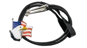 American Flag & Bald Eagle Bolo Tie | Calvin Desson