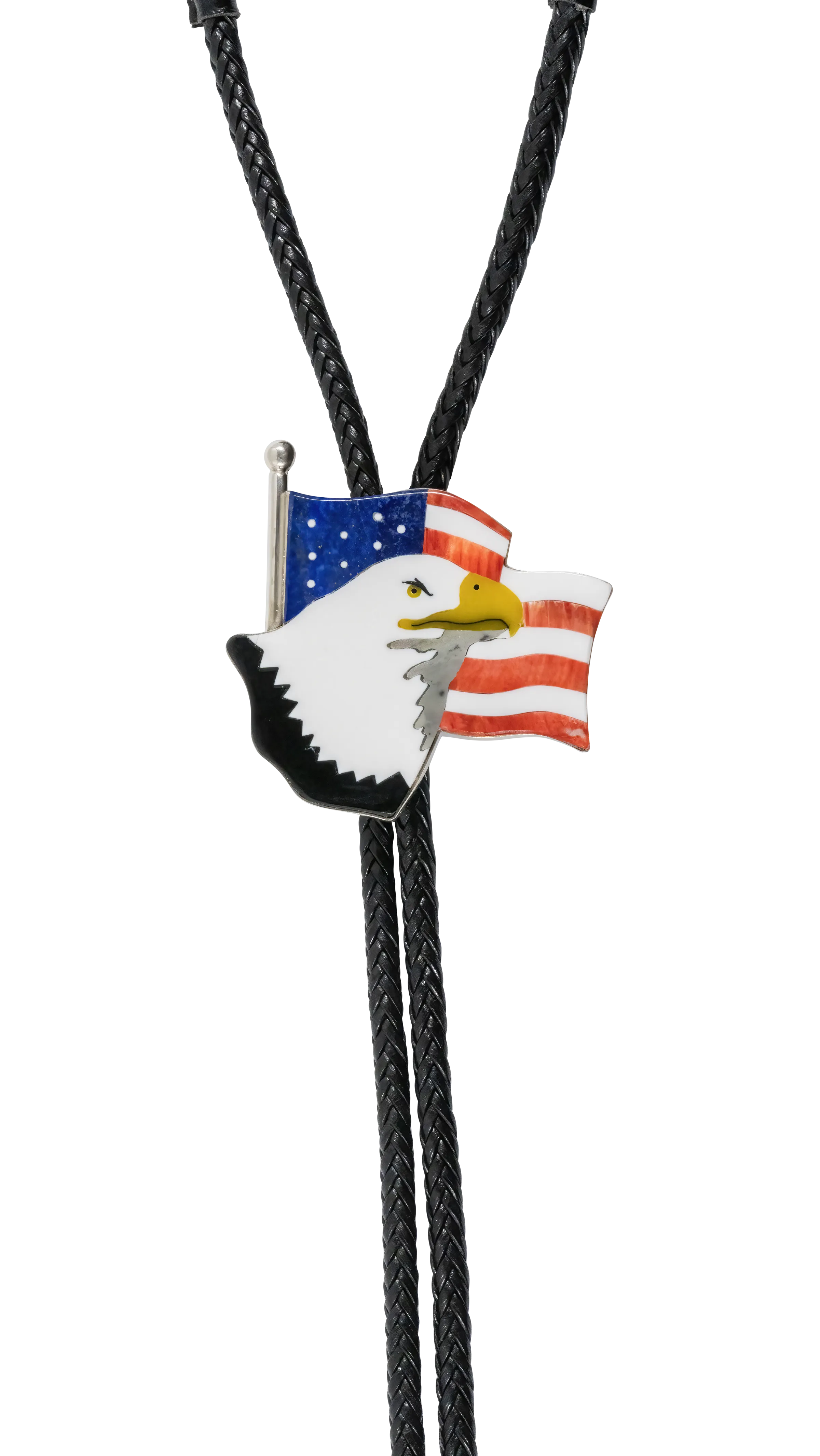 American Flag & Bald Eagle Bolo Tie | Calvin Desson