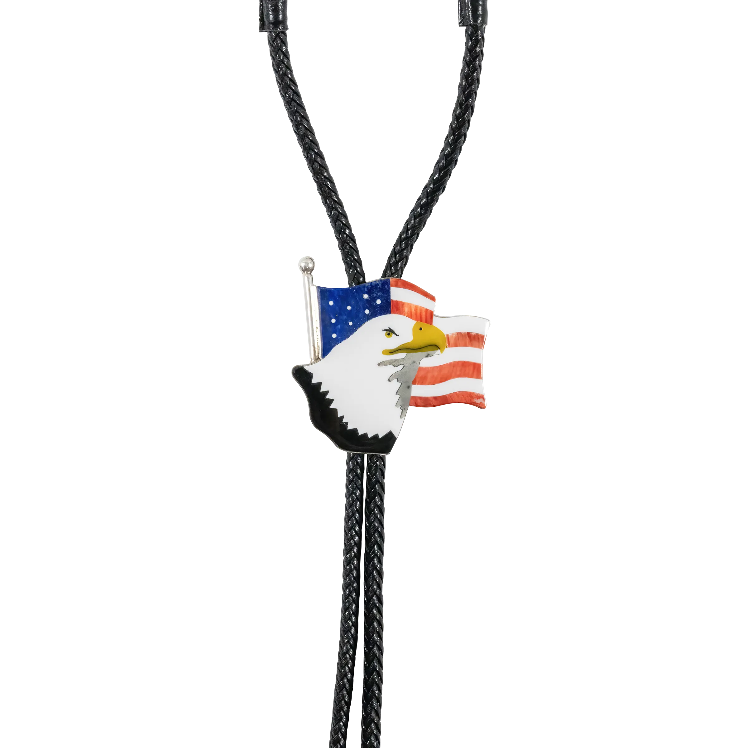 American Flag & Bald Eagle Bolo Tie | Calvin Desson