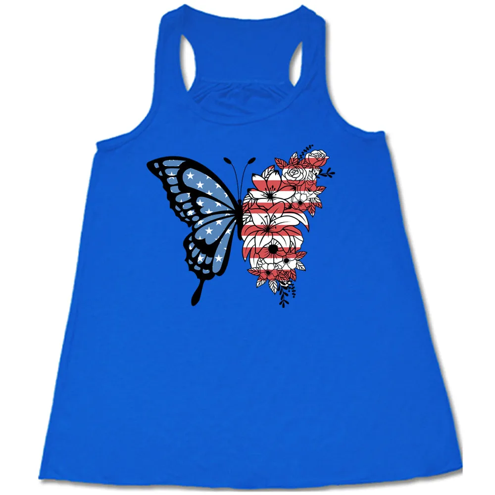 American Flag Butterfly Shirt