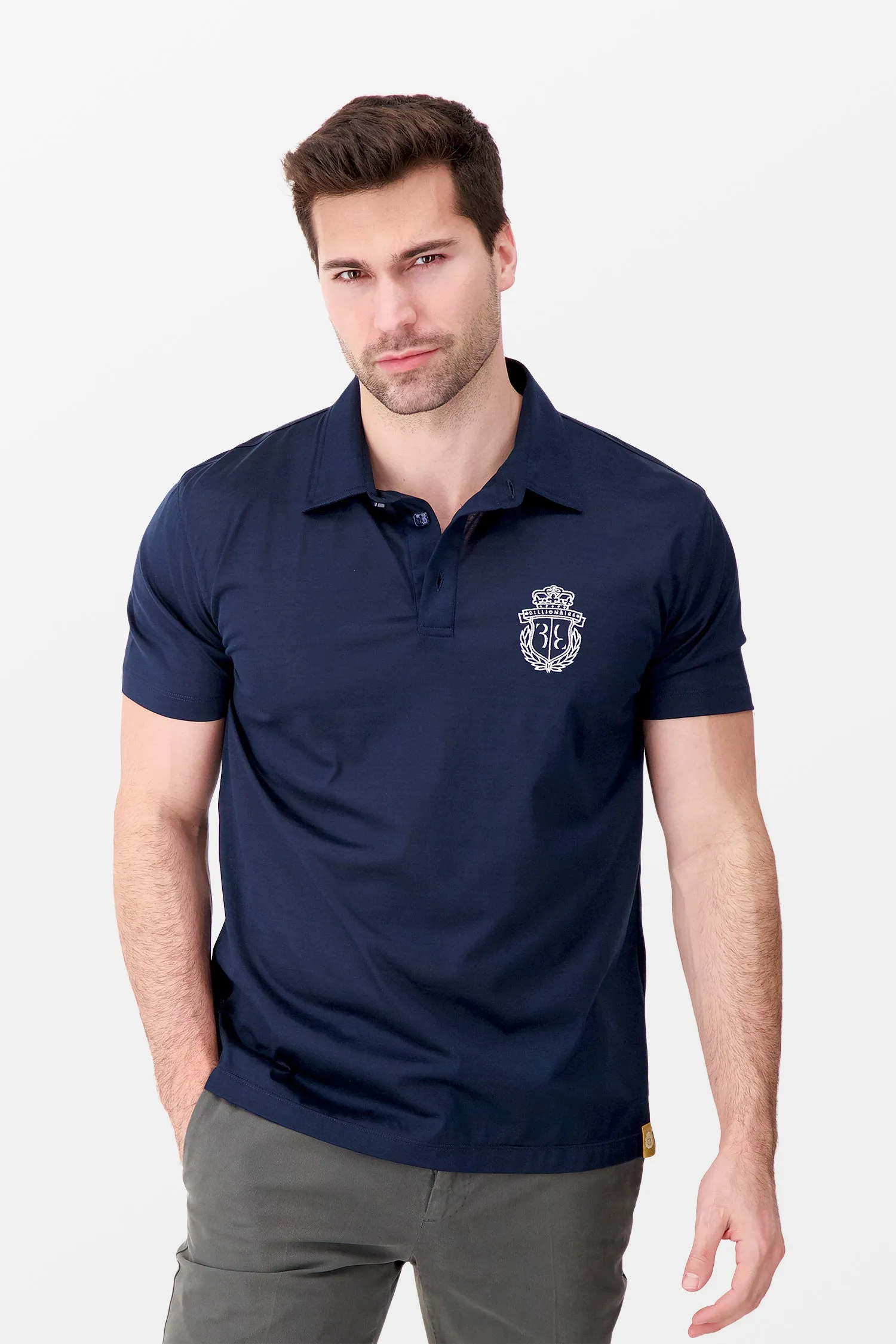 Billionaire Dark Blue Crest Polo