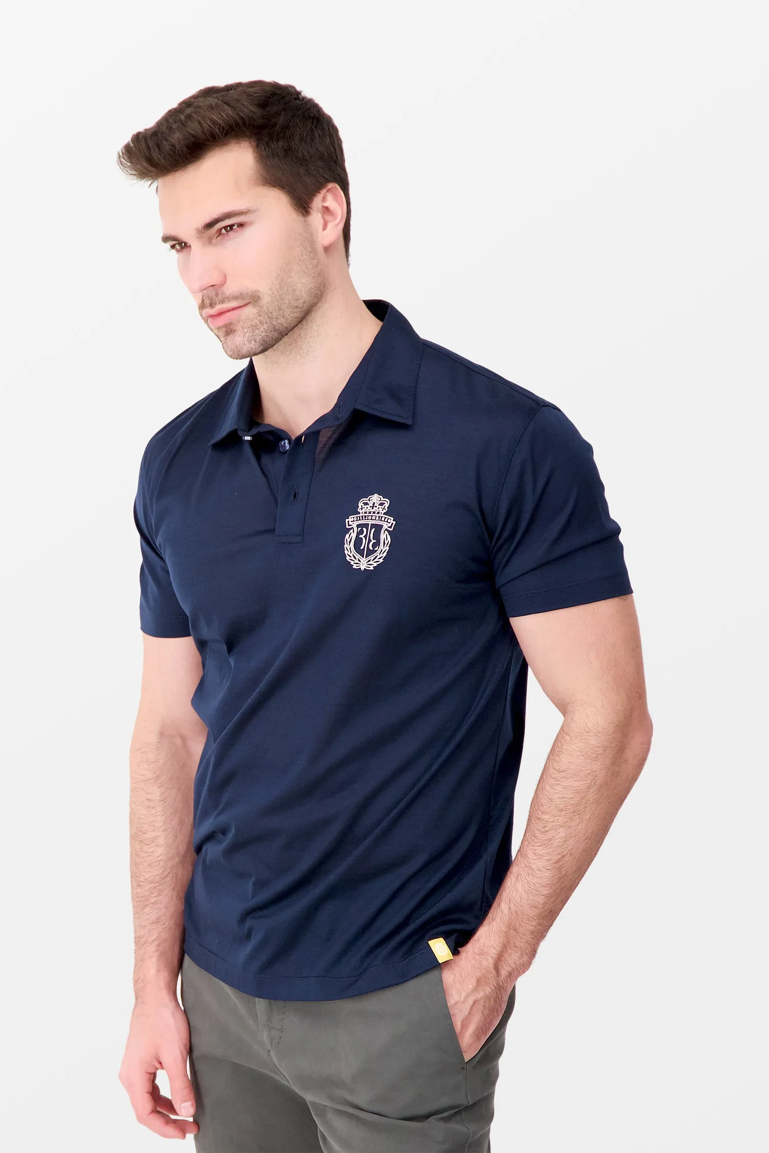 Billionaire Dark Blue Crest Polo