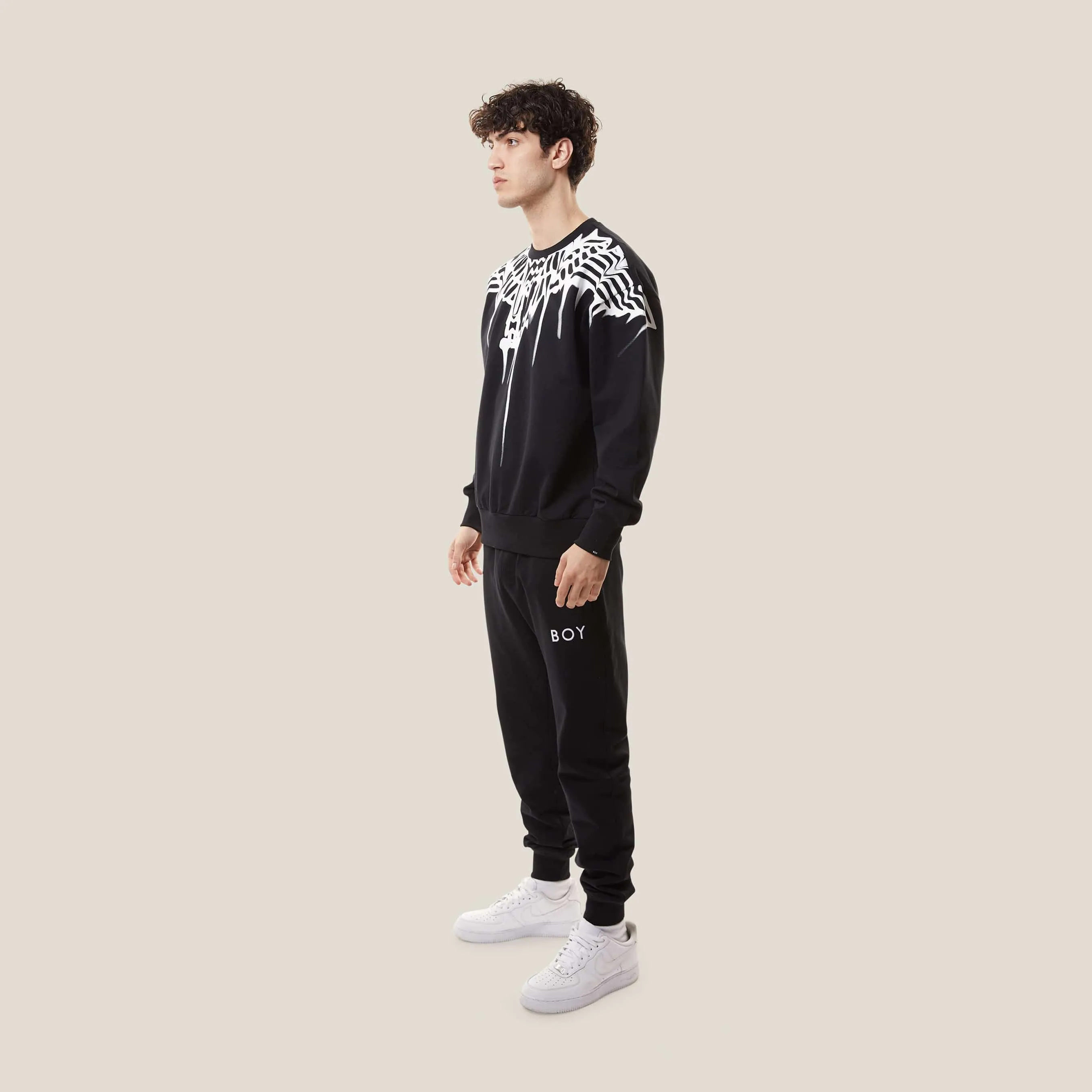 BOY EAGLE SMUDGE SWEATSHIRT - BLACK