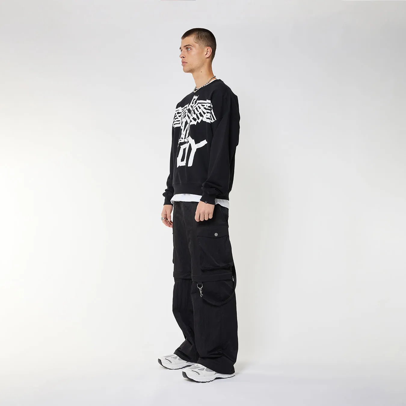 BOY TAPE EAGLE SWEATSHIRT - BLACK