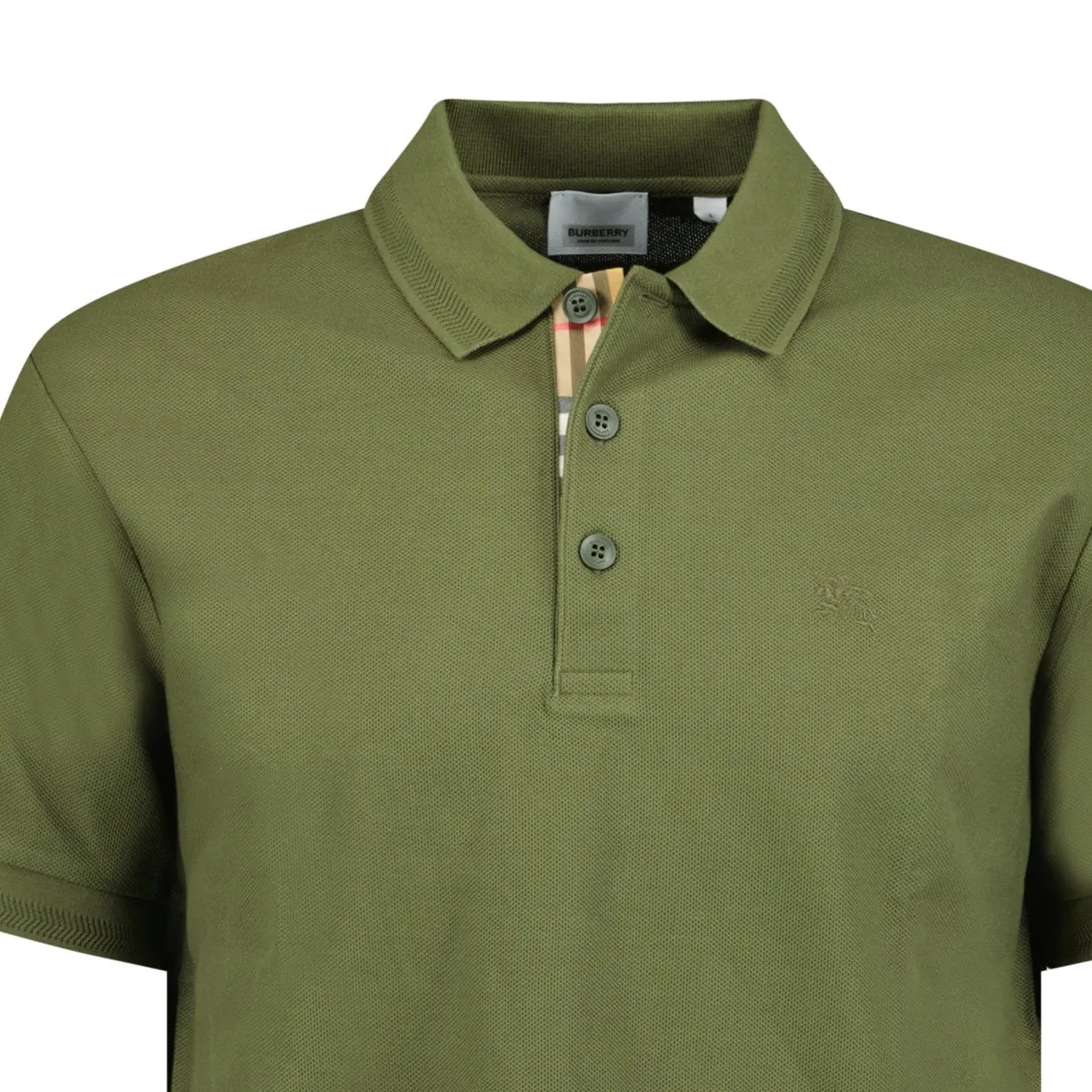 BURBERRY 'EDDIE' POLO-SHIRT OLIVE