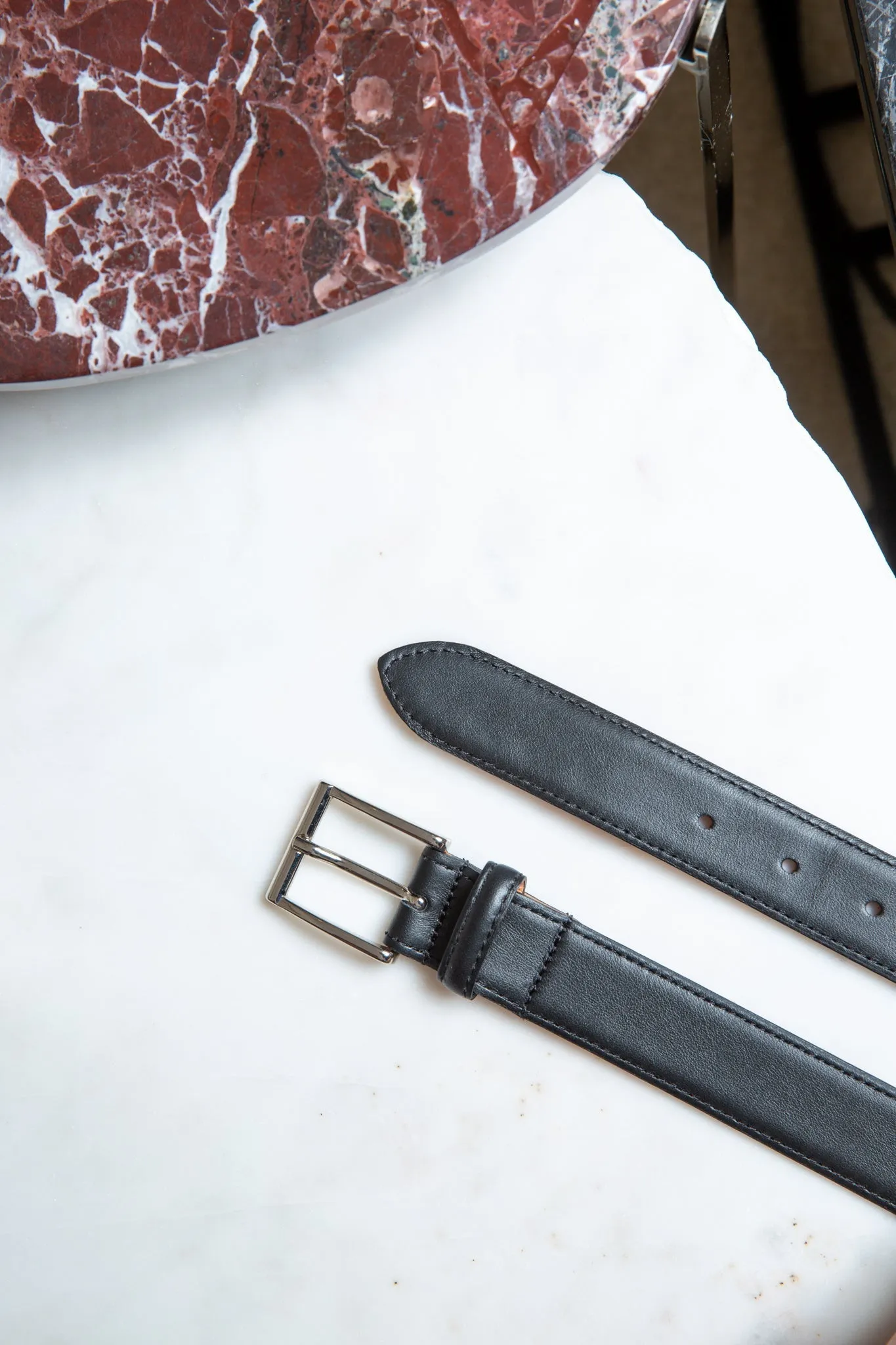 Ceinture Cesar en cuir - Noir