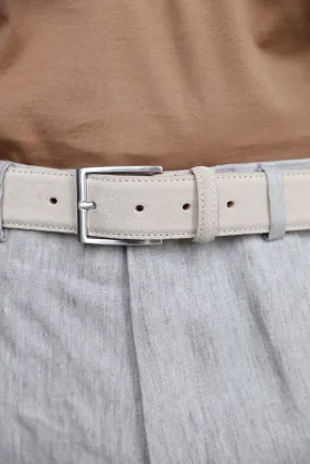 Ceinture César en croûte de velours - Beige