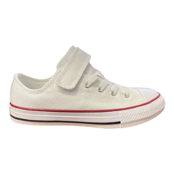 Converse boys' sneakers shoe with elastic and velcro Chuck Taylor All Star 372882C white