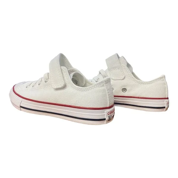 Converse boys' sneakers shoe with elastic and velcro Chuck Taylor All Star 372882C white