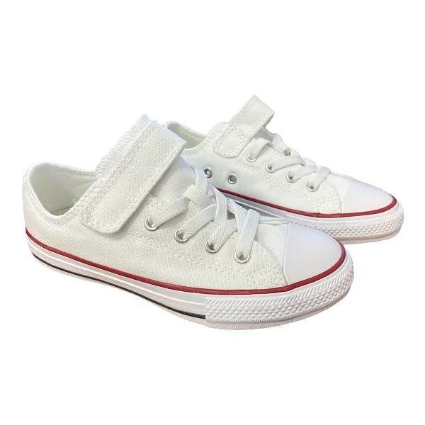 Converse boys' sneakers shoe with elastic and velcro Chuck Taylor All Star 372882C white