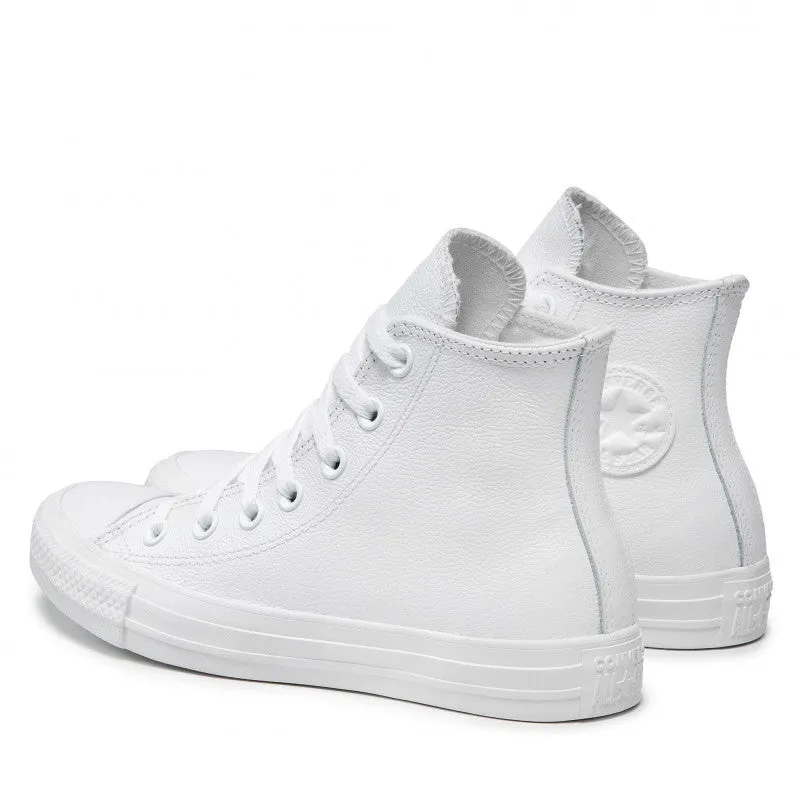 Converse Chuck Taylor Monochrome Bianca Pelle 1T406