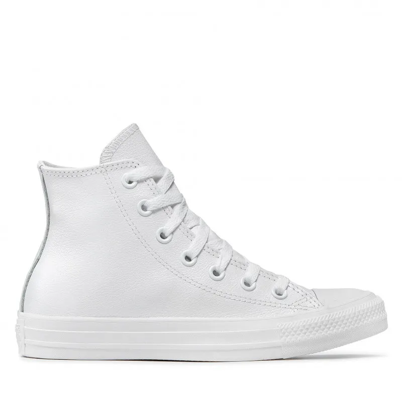 Converse Chuck Taylor Monochrome Bianca Pelle 1T406