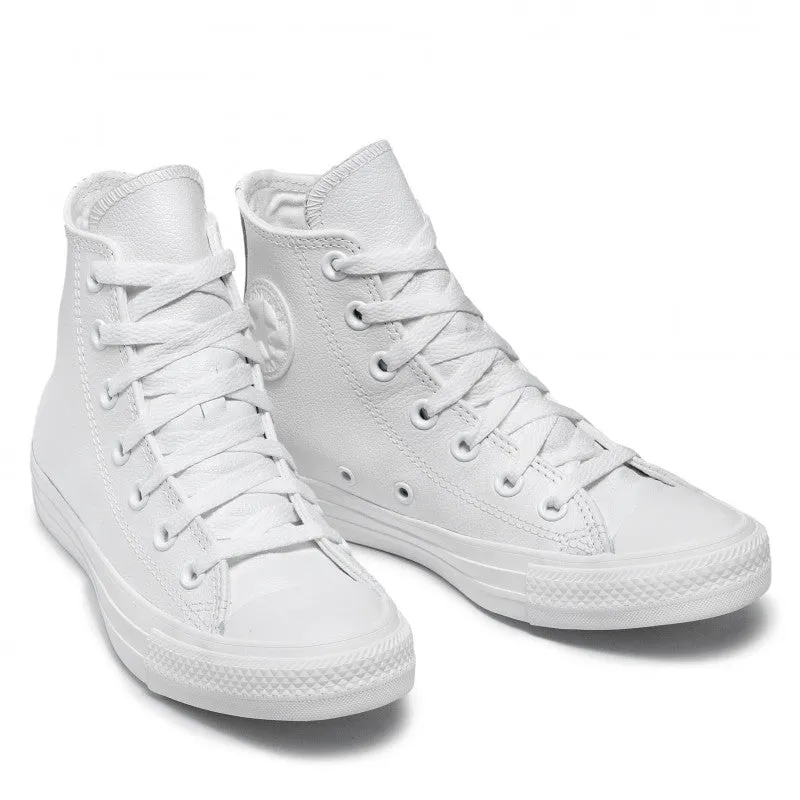 Converse Chuck Taylor Monochrome Bianca Pelle 1T406