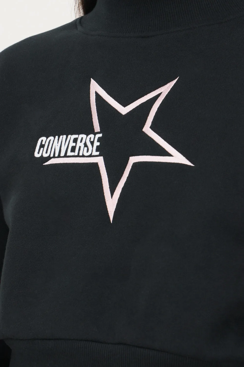 Converse Sweatshirt Cropped Crew 10023328-A01 black