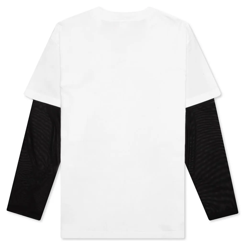 Eagle Mesh Sleeve Tee - White/Black