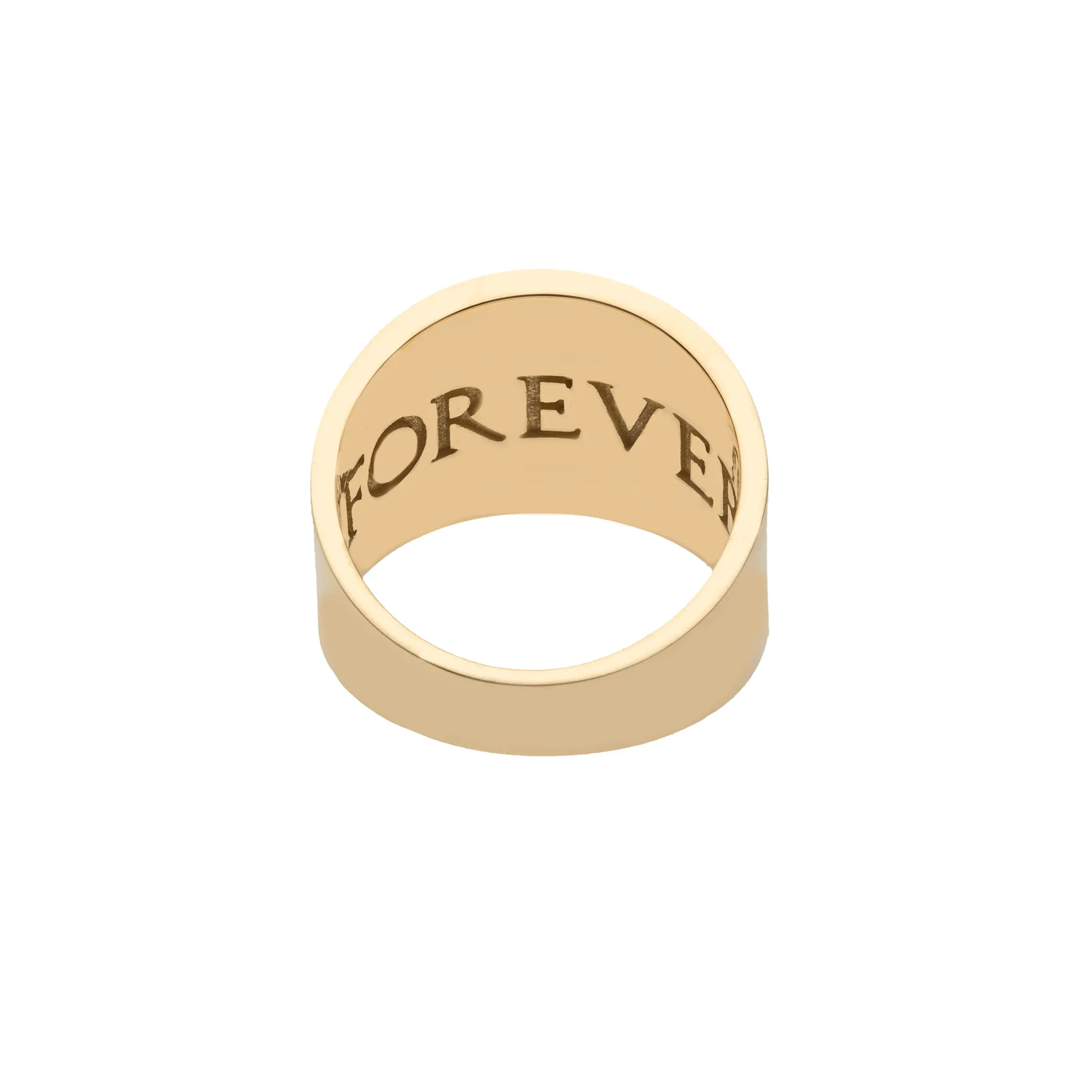 FOREVER Cigar Band Ring in 10k Gold