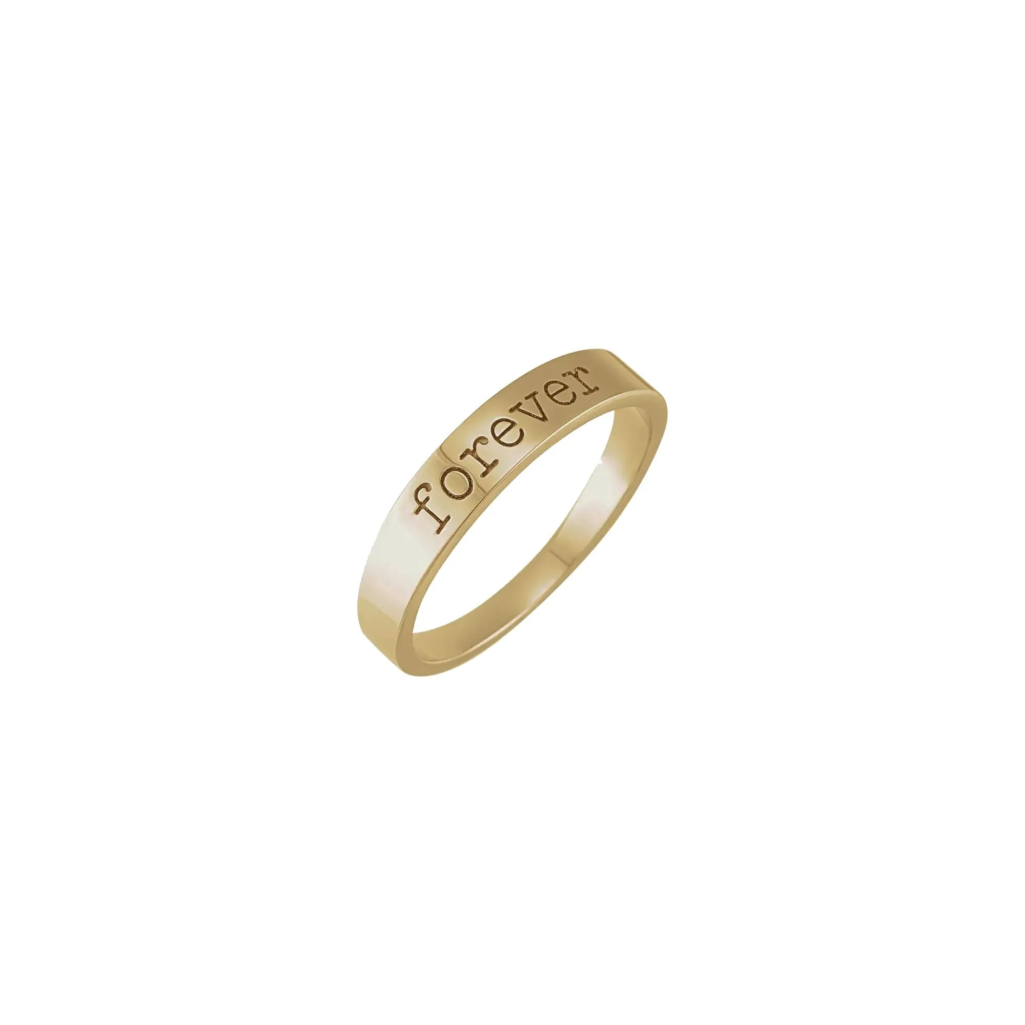 'forever' Engraved Stackable Ring