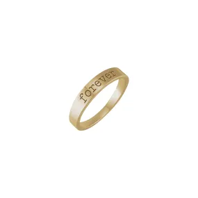 'forever' Engraved Stackable Ring