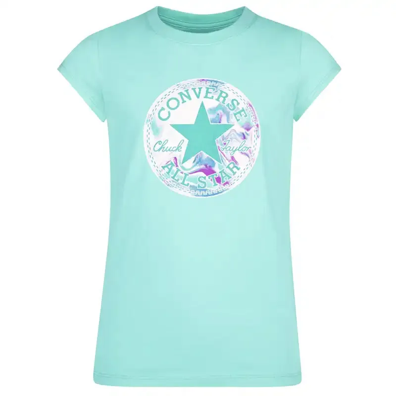 Girls Chuck Patch Aqua Tee Shirt