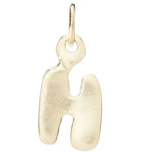 H Bubble Letter Charm