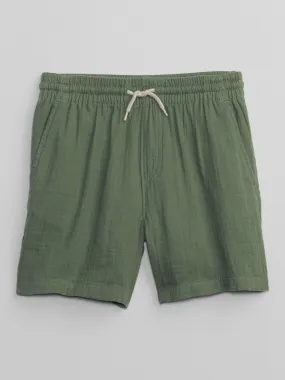 Kids Gauze Pull-On Shorts with Washwell