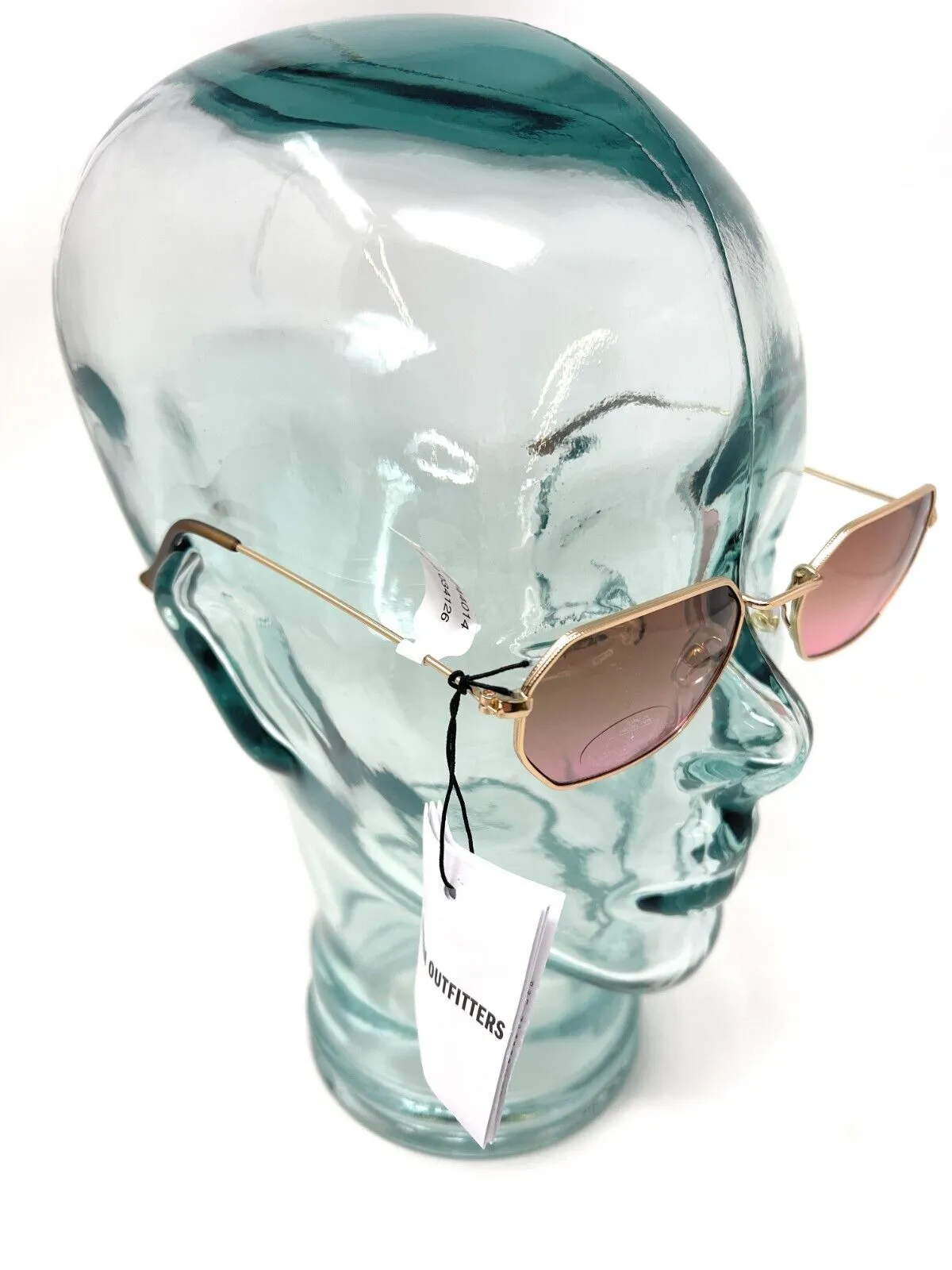 Ladies Sunglasses Gold Frame Pink Lenses Urban Outfitters 44014