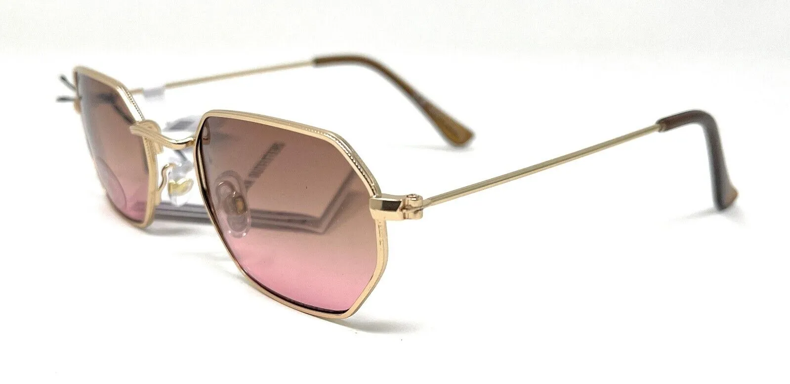 Ladies Sunglasses Gold Frame Pink Lenses Urban Outfitters 44014