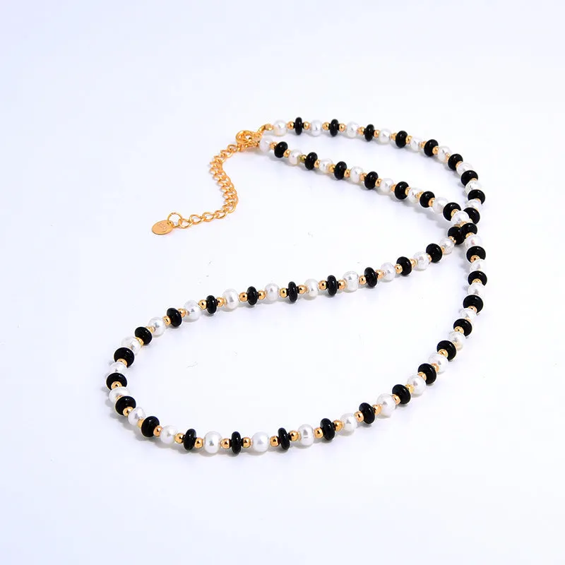 Natural Freshwater Pearl and Gemstone Necklace