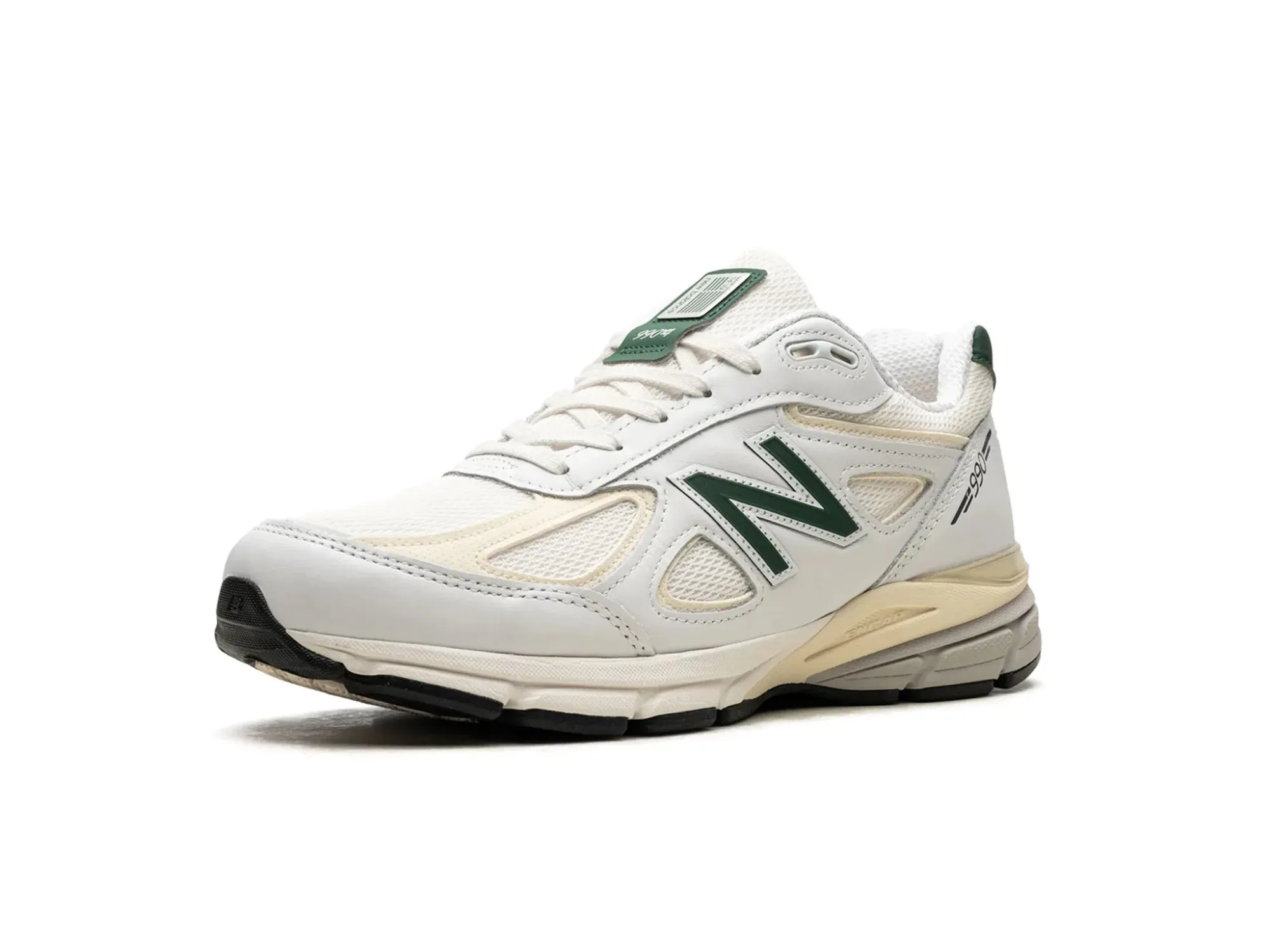 New Balance 990v4 MiUSA "White Green"