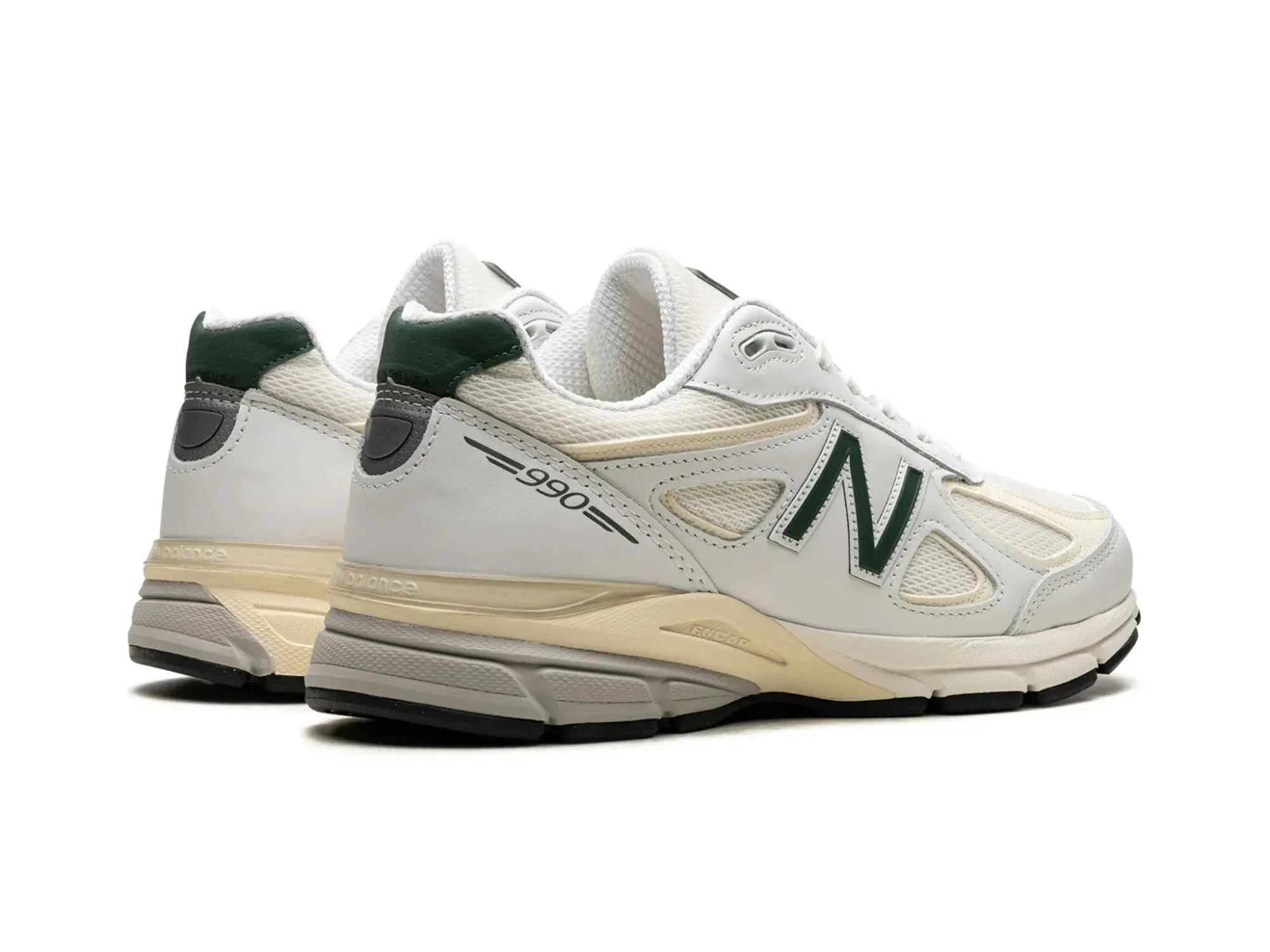 New Balance 990v4 MiUSA "White Green"