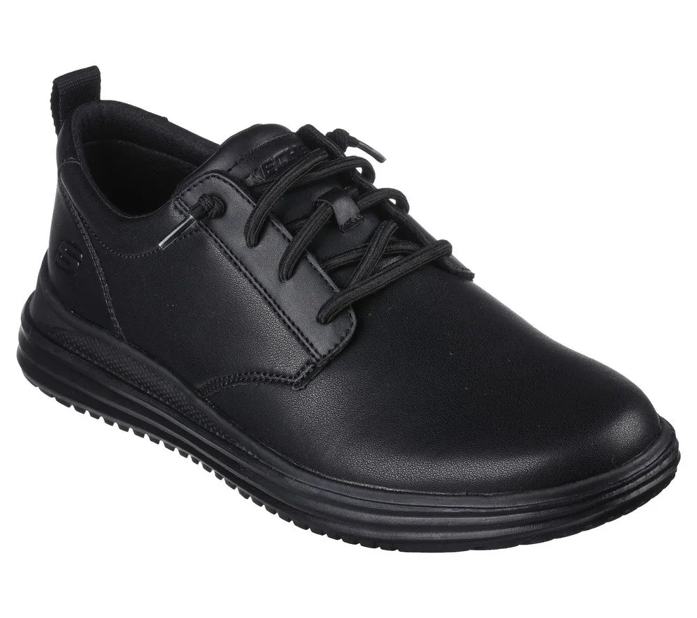 Pantofi sport, barbati, SKECHERS Proven Mursett 204667-BBK negru, piele naturala