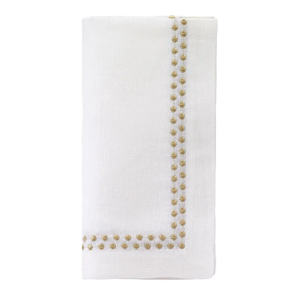 Pearls Gold 21 Linen Napkin