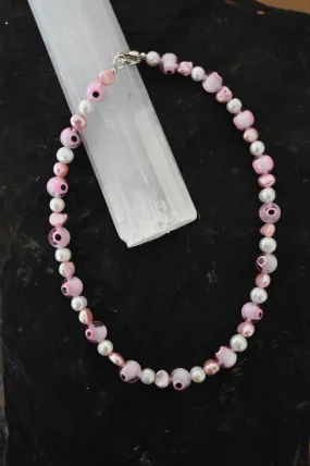 Pretty In Pink Pearl Necklace