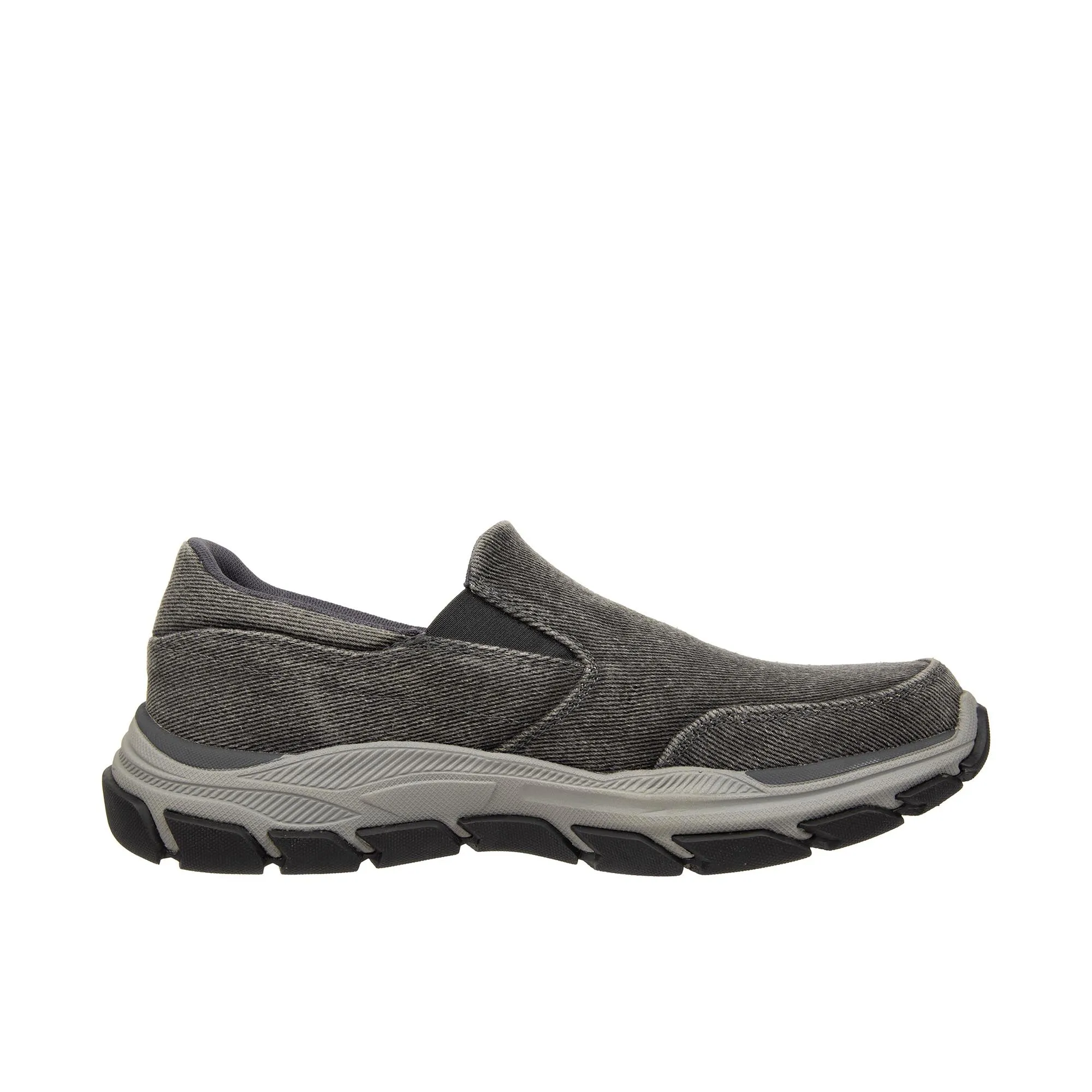 Skechers Respected Canvas Slip On Charcoal