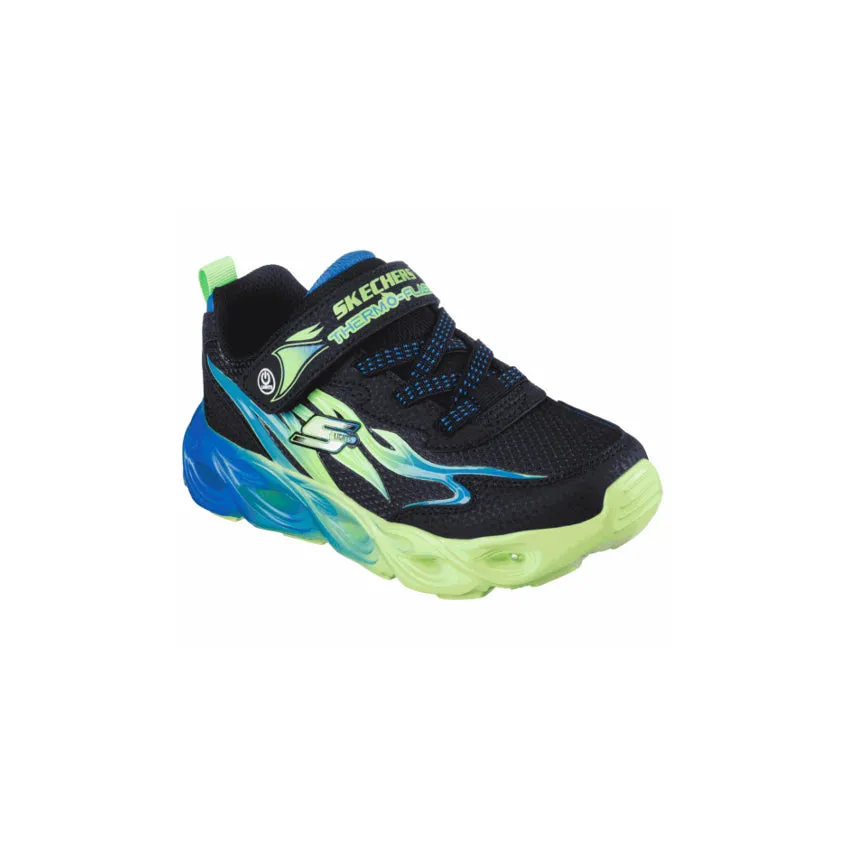 SKECHERS SNEAKERS THERMO-FLASH-HEAT-FLUX 400103L NERO-BLU-LIME