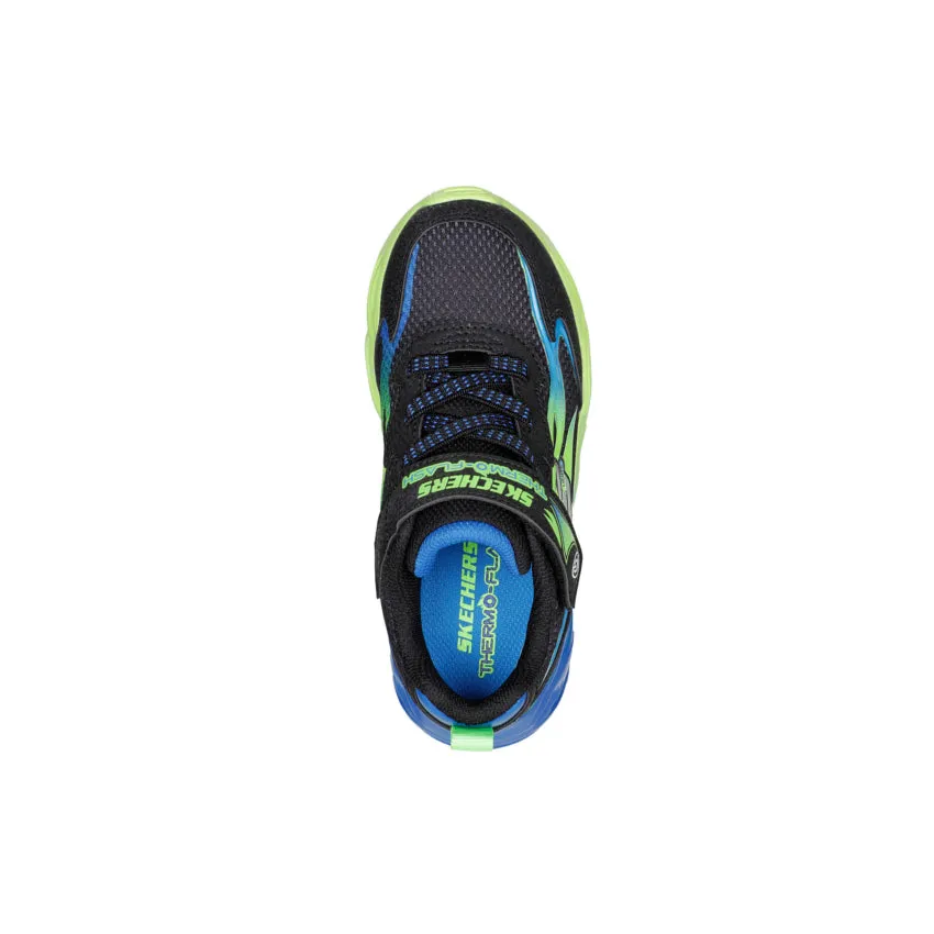 SKECHERS SNEAKERS THERMO-FLASH-HEAT-FLUX 400103L NERO-BLU-LIME