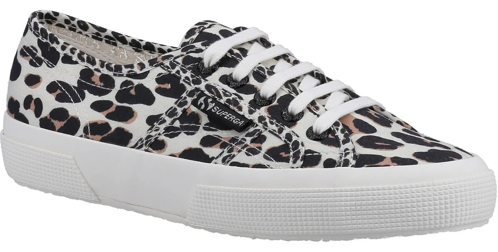 Superga 2750 Light Leopard Print Womens Lace Up Casual Shoe