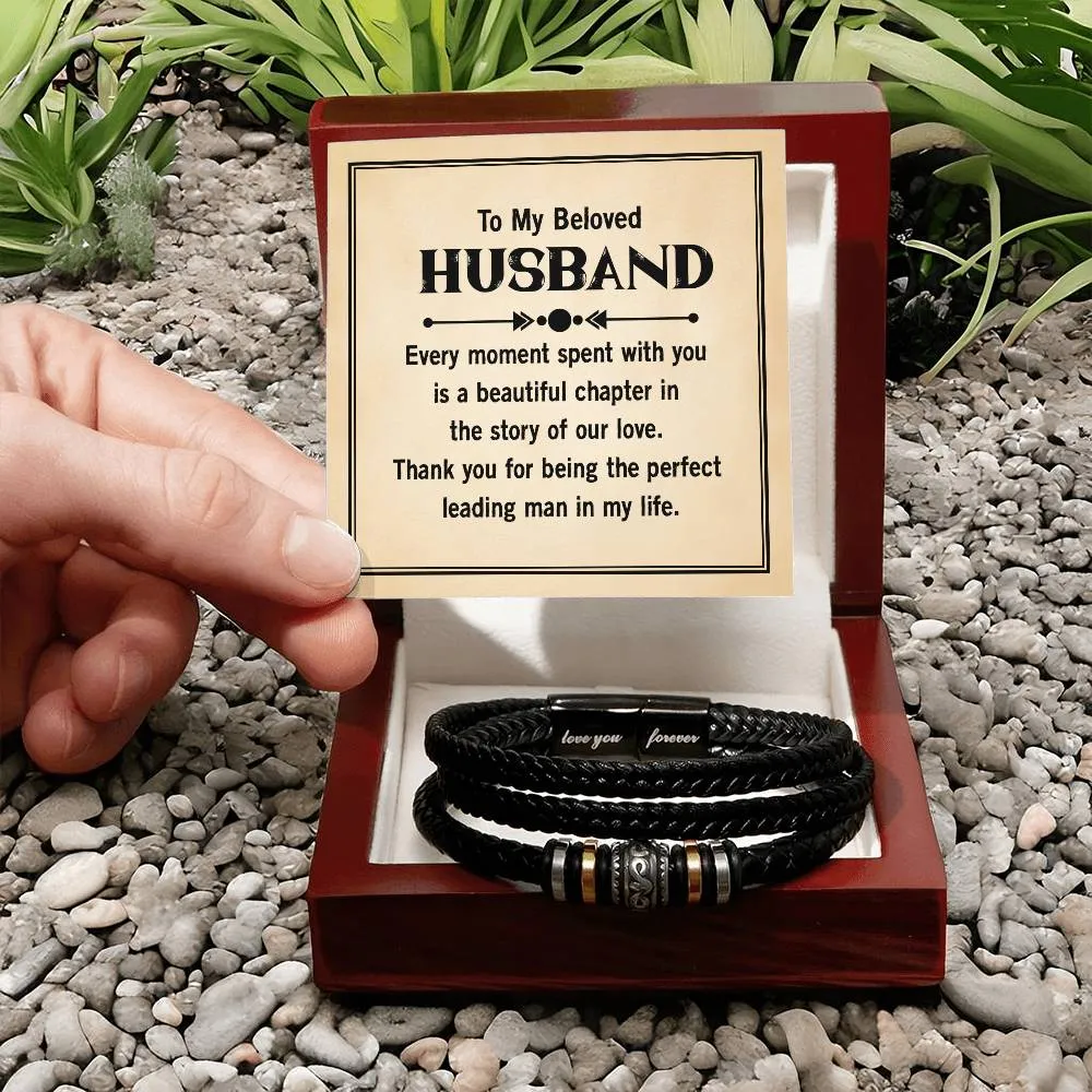 To My Husband Bracelet from Wife, Thank You for Being the Perfect Leading Man in My Life