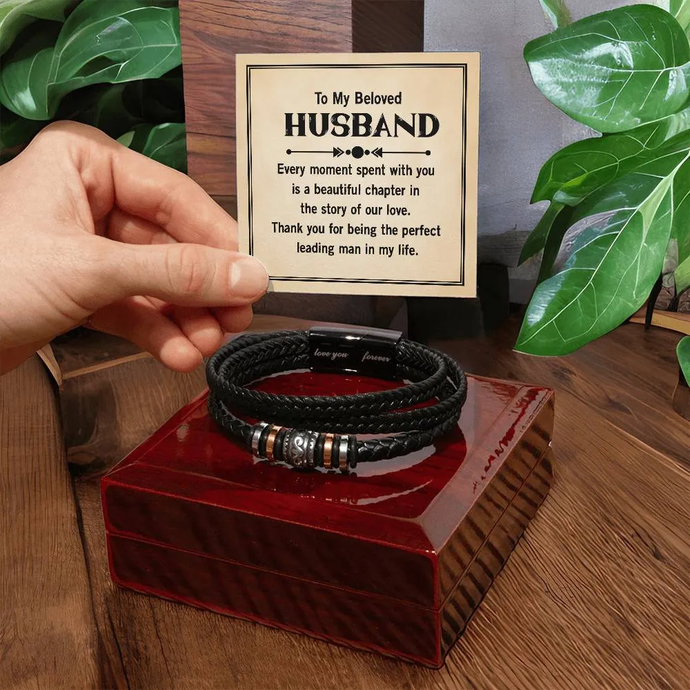 To My Husband Bracelet from Wife, Thank You for Being the Perfect Leading Man in My Life