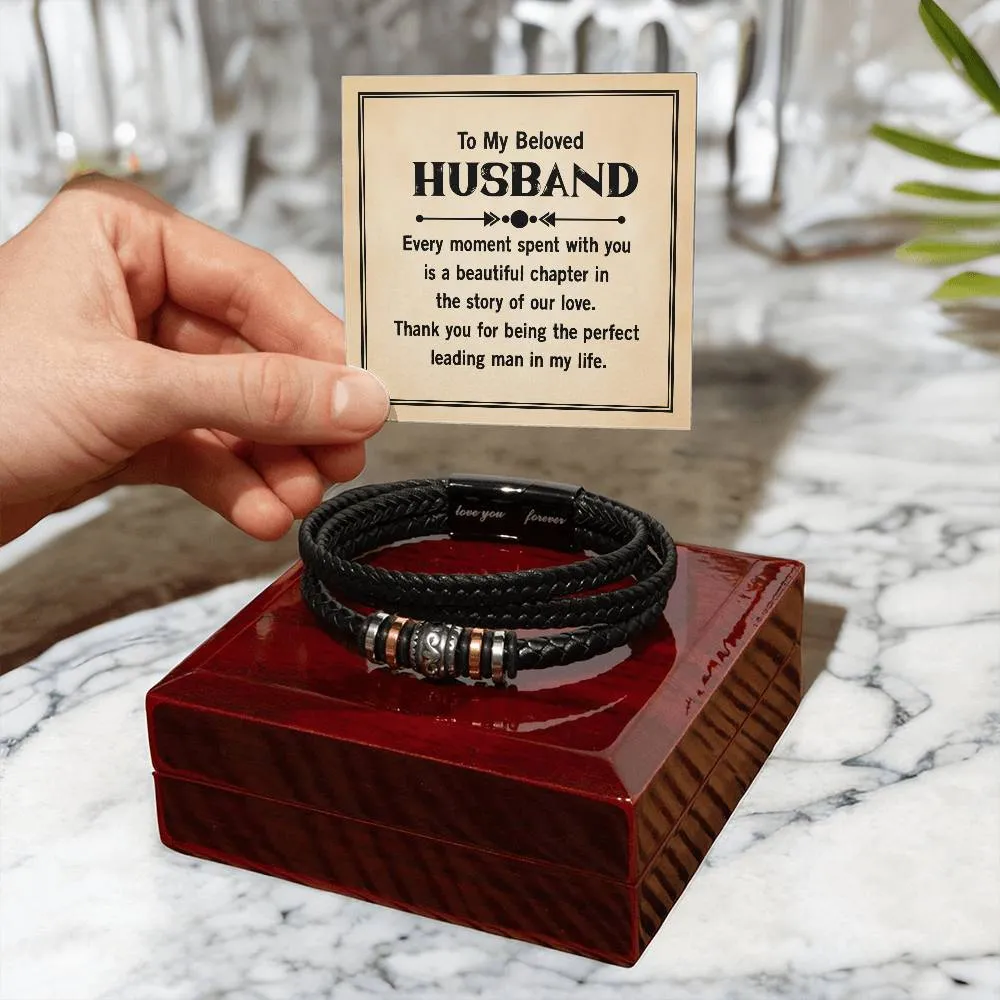 To My Husband Bracelet from Wife, Thank You for Being the Perfect Leading Man in My Life