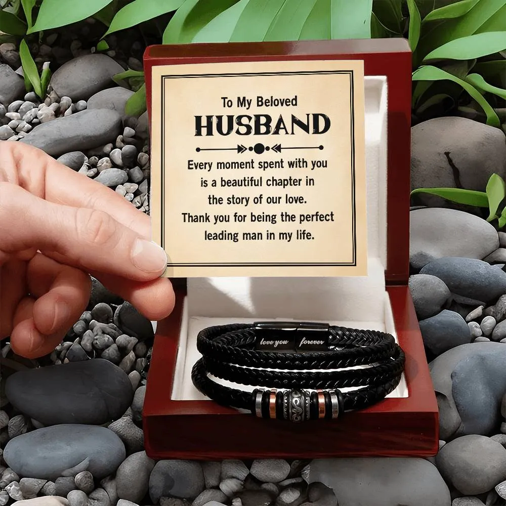 To My Husband Bracelet from Wife, Thank You for Being the Perfect Leading Man in My Life