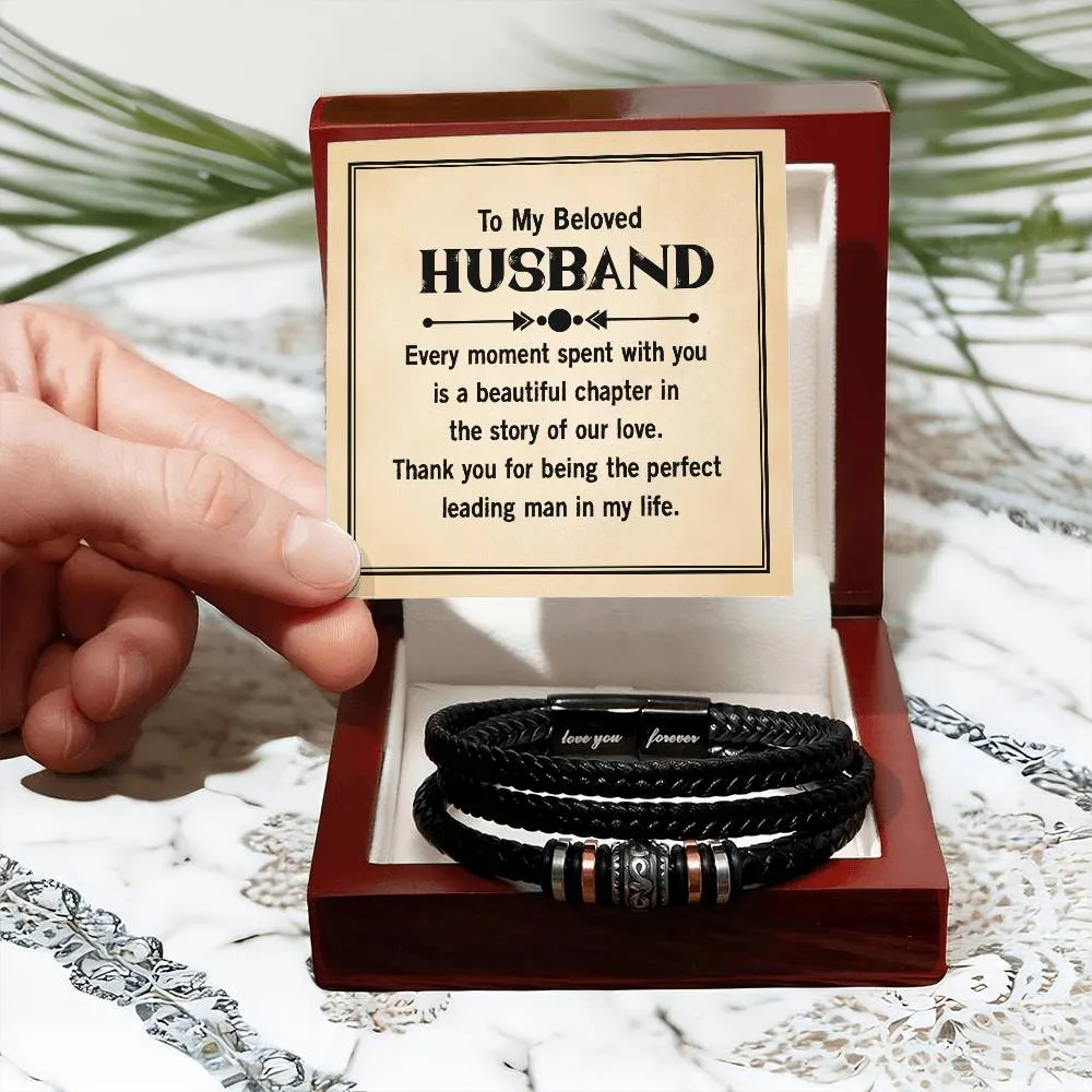 To My Husband Bracelet from Wife, Thank You for Being the Perfect Leading Man in My Life