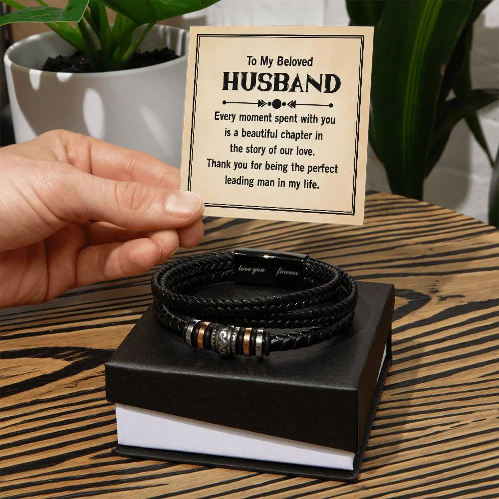 To My Husband Bracelet from Wife, Thank You for Being the Perfect Leading Man in My Life