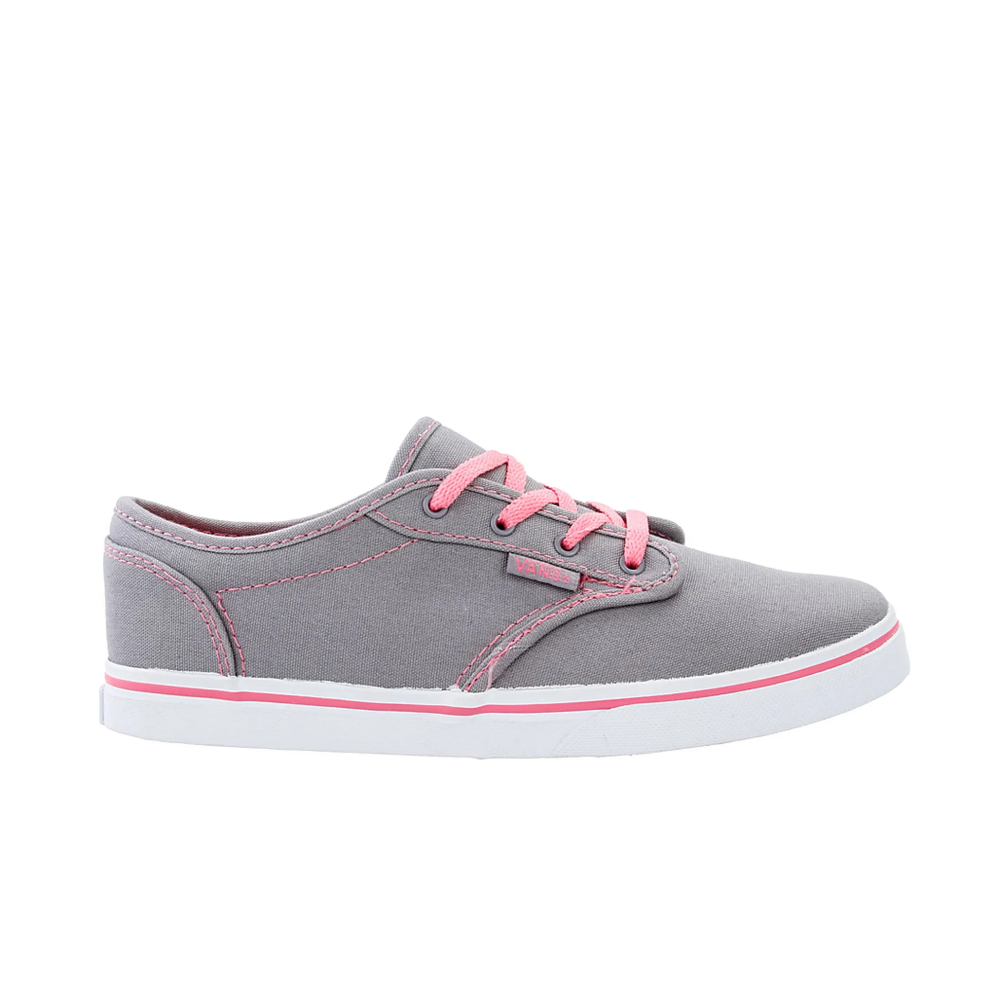 Vans Atwood Low  Lace-Up Grey Canvas Kids Plimsolls SEGATP