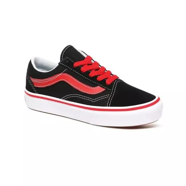 Vans boys' sneakers Old Skool ComfyCush Pop VN0A4UHA4HJ1 black-red